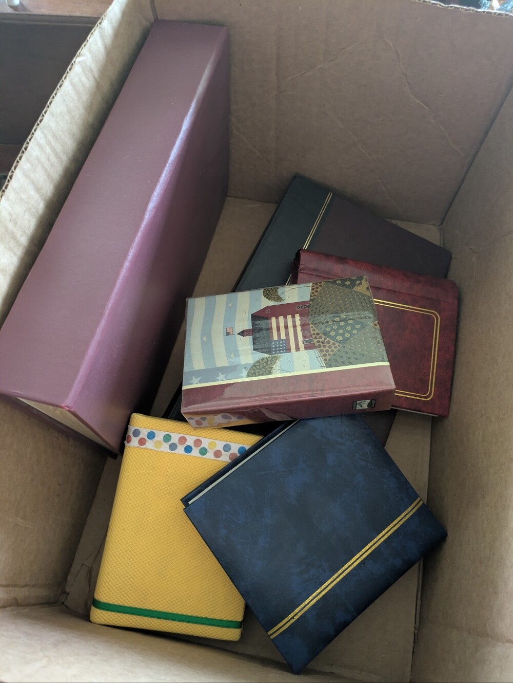 Lot of 6 Vintage & Modern Photo Albums - Assorted Sizes & Styles - Box Cleanout